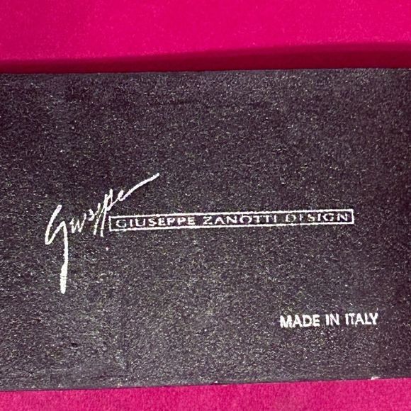 3” Thick Giuseppe Zanotti Vintahe Leather Belt with Silver Buckle Detailing - Picture 2 of 2